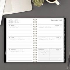 Planner, Weekly & Monthly, 15-Month, 5-1/2″ x 8-1/2″, 5.5″ x 8.5″ Black 2025