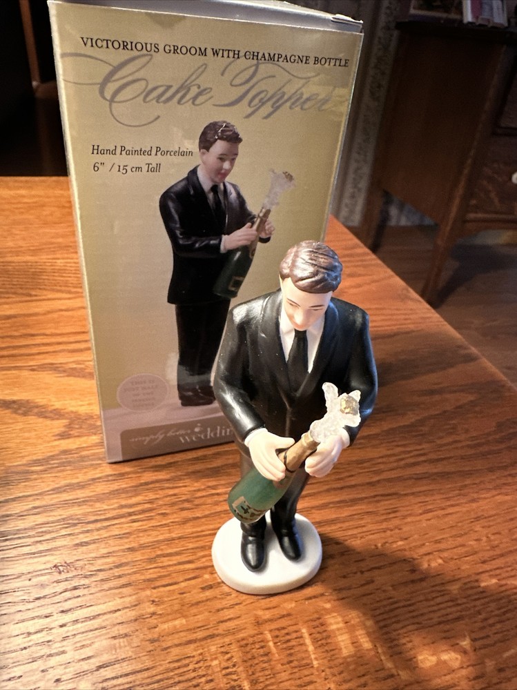 Weddingstar Victorious Groom w/ Champagne Bottle Figurine Wedding Cake Topper
