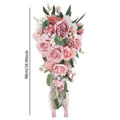 Cascading Bridal Bouquet Bride Roses Bouquet Romantic Tossing Bouquet