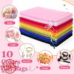 ANZNKU Organza Bags Multi 4×6 Inch Bulk Pack