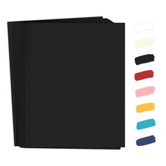 50 Pack Black Cardstock 8.5 x 11, Goefun 65lb Card Stock 8.5×11-65lb, black
