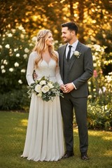 Ivory Rose Bridal Bouquet, Greenery Wedding Bouquet, Silk Flower Bouquet