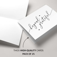 Thank You Cards with Envelopes – 25 Pre-Scored Thank You Note Cards for a Sim…