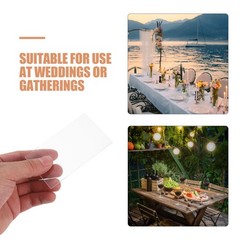 30Pcs Transparent Acrylic Name Card Holders for Wedding and Party Table Display