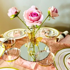 16Pack Round Mirror Plates Centerpieces Tables 6inch Mirror Trays Circle Mirror