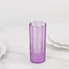 6 PURPLE 14 oz Crystal Plastic DRINKING GLASSES Party Events Disposable