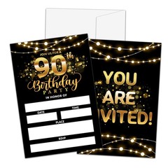 90th Birthday Invitations, Birthday Party Invitations For Women Men, 90 Year …
