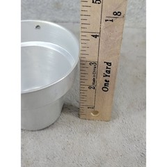 East West Dist Co 3 Inch Aluminum Buckets with Handles Set of 5 Silver 836247