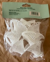 Vtg White Plastic Baskets & Bells, lot of 9, wedding, Christmas, crafting