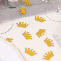 Balsa Circle 300 Gold Crown Glittered Paper Confetti Party Table 1″,