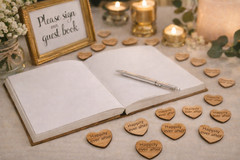 100 qty 1″ Happily ever after Wood Hearts Table Confetti Wooden Wedding Decor