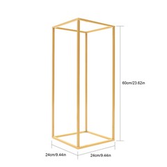 4Pcs Gold Metal Column Flower Stands Centerpiece Holder Rack Party/Wedding Decor