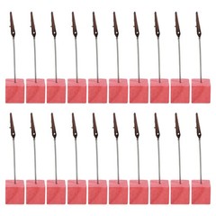 20Pcs Multi Color Wood Card Holders Sturdy Metal Clip for Home Desk Organization