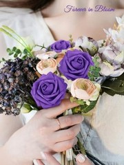 Purple Artificial Flowers Fake Roses with Stem Real Touch Soft 30PCS Purple-1