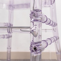 CLEAR Stackable Transparent Acrylic Chiavari CHAIR Armless Oval Back Party Event