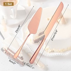 Wedding Cake Knife and Server Set Pink Cake Cutting Set 10.6/9 Inch
