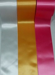 72mm x 5 metres Single Sided Satin Ribbon 41 Colours Available Blanket Floral