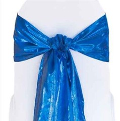 Tissue Lame Chair Sashes 6″ x108″ Bow Metallic 100% Polyester 8 COLORS Wedding