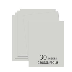 30 Sheets Grey Cardstock 8.5» x 11», 250gsm/90lb 8.5″ x 11″,