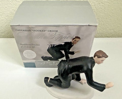 Caucasian Hooked Groom Cake Topper by Weddingstar
