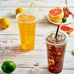160 Pack 16 OZ PET Clear Plastic Cups with Lids, 16 OZ Crystal 16 OZ Clear