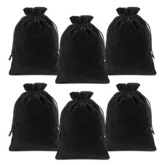 25/50/100 Velvet Pouch Jewelry Gift Wedding Favor Bag Party String Velour Baggie