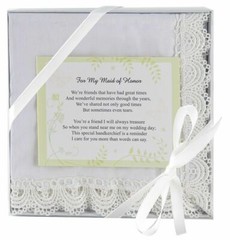 Ganz Wedding Keepsake Maid Of Honor Handkerchief 13x13in –