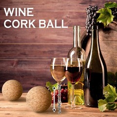 Shappy 2 Pieces Cork Ball Wooden 2.4 Inch/ 6.1 cm, as the pictures shown