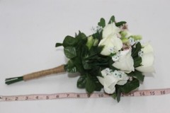 Bridal Wedding Bouquet Blush Ivory Rose White 15″ Romantic White Sweet Pink