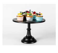 Round Cake Stand Metal Iron Pedestal Dessert Holder Wedding Party Rack Display