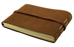 Rustic Genuine Leather Photo Album with Gift Box – Scrapbook Style Pages – Ho…