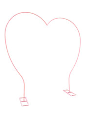 Pink Heart Shaped Backdrop Stand Weddings Bridal Shower Decoration 8.2ft x7.8ft