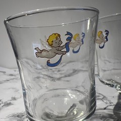 Vintage Bride And Groom Goblet Glasses Cherubs Retro Cupid Wedding Anniversary
