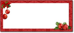 Christmas Envelopes #10 Letter Size – 80 Holiday 9.5″ x 4.125″, Red Bulbs