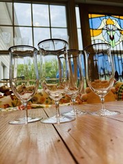 10 Strawberry Street • Windsor • 16oz • Water Goblets with Silver Band Set 4