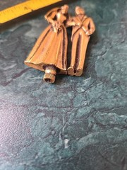 Vintage Bride And Groom Brass Topper