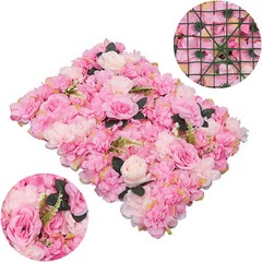 12* Artificial Flower Wall Silk Rose Dahlia Greenery Backdrop for Wedding Party