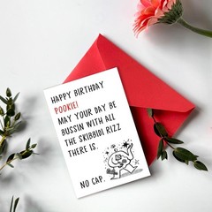 Beixian Funny Birthday Card for Him Her, Gen Z Slang Birthday Card for Teenag…