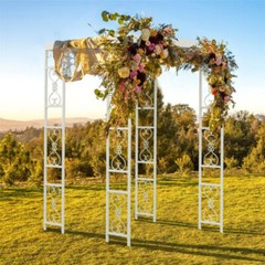 2x2M Garden Gazebo Arch Metal Pergola Trellis Wedding Party Shelter Tent Canopy