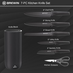 Knife Set, Brewin Kitchen Knife Set, Knives Set for Kitchen, Universal Knife …
