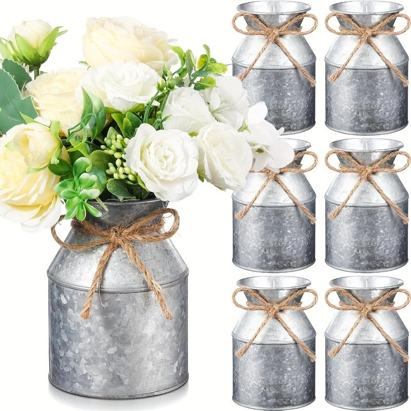 6 Pack Metal Flower Vases Durable Wedding Party Table Decor Centerpieces