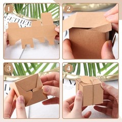 50PCS Small Gift Boxes, 2 x 2 x 2 inches Mini Party Favor Boxes with brown
