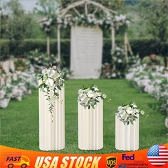 Set of 3 Elegant Bulk Weddings Decoration Table Cylinder Centerpiece Cake Stand