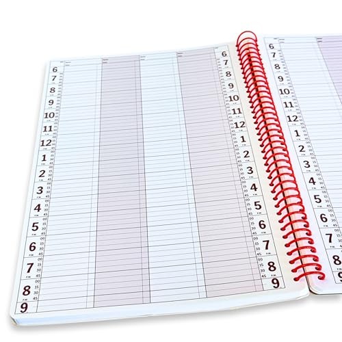 Notebook Planner, 4 Column Appointment Book – Large 8.5″ x 13.5″ Undated 2025