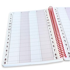 Notebook Planner, 4 Column Appointment Book – Large 8.5″ x 13.5″ Undated 2025