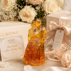 Made in USA Baltic Amber Wedding Couple Figurine Home Decor Handmade Gift