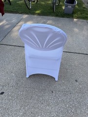 Lot of 68 White Stretch Spandex Banquet Chair Covers Wedding Event Party Decor