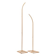 Set of 2 Gold Metal Wedding Arch Rack Flowers Frame Stand Party Backdrop Decor