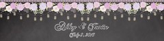Chalkboard Flowers & Hanging Mason Jars Wedding Anniversary Water Bottle labels