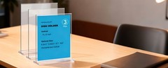 Clear Acrylic Sign Holder, Display Stand, Plastic Card Holder
